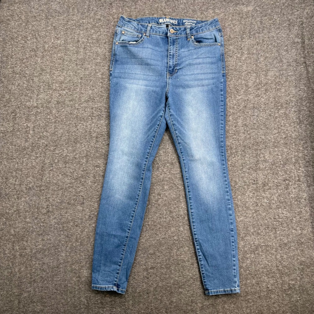 Blue Spice‎ Womens High Waist Skinny Jeans Medium Wash Recycled Size 13